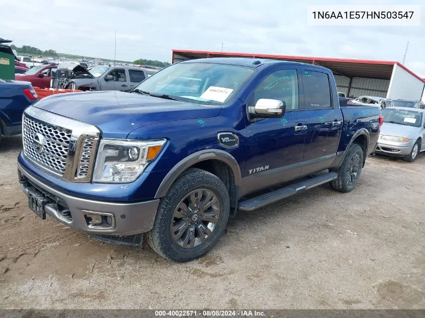 2017 Nissan Titan Platinum Reserve VIN: 1N6AA1E57HN503547 Lot: 40022571