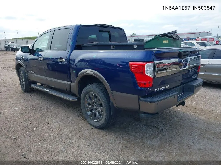 1N6AA1E57HN503547 2017 Nissan Titan Platinum Reserve