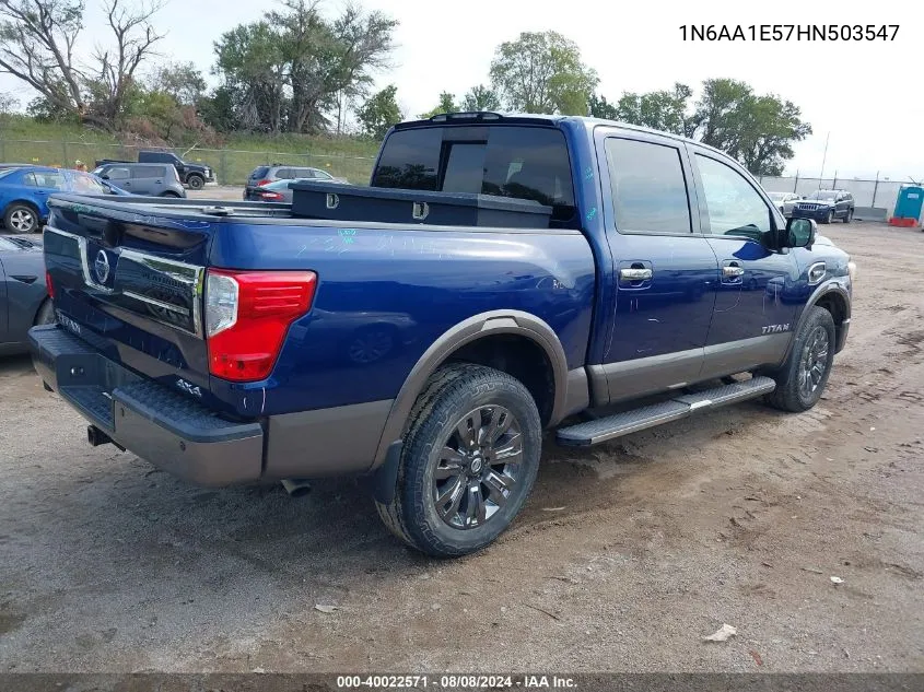 1N6AA1E57HN503547 2017 Nissan Titan Platinum Reserve