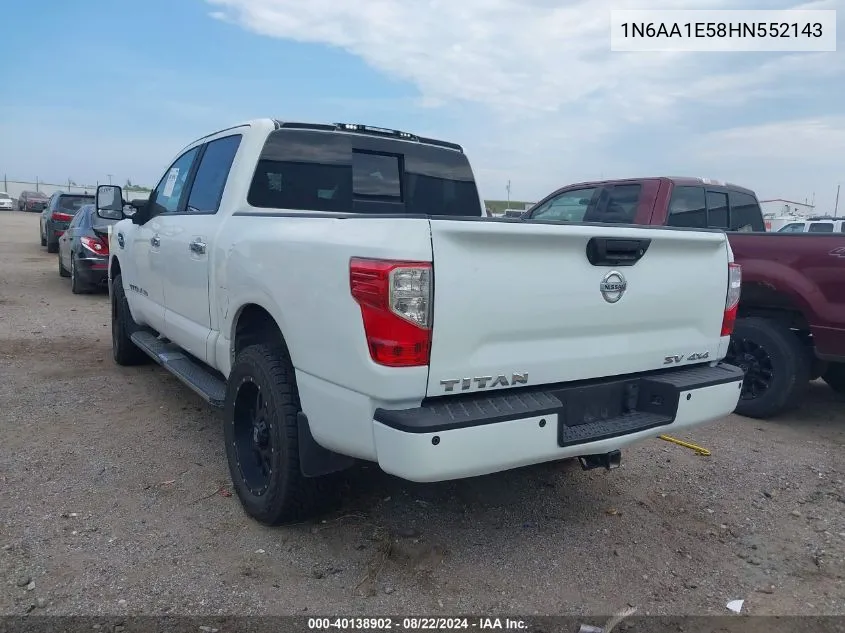 2017 Nissan Titan Sv VIN: 1N6AA1E58HN552143 Lot: 40138902