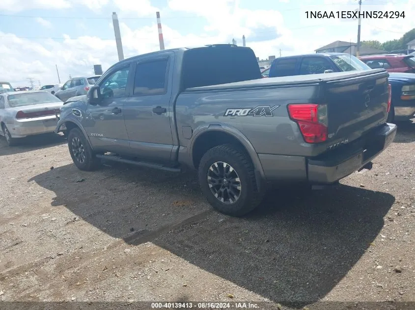 2017 Nissan Titan Pro-4X VIN: 1N6AA1E5XHN524294 Lot: 40139413