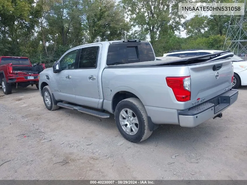 2017 Nissan Titan Platinum Reserve/Pro-4X/S/Sl/Sv VIN: 1N6AA1E50HN531058 Lot: 40230007