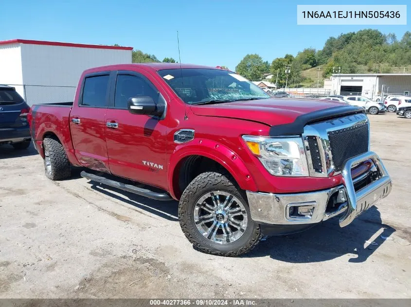 2017 Nissan Titan S VIN: 1N6AA1EJ1HN505436 Lot: 40277366