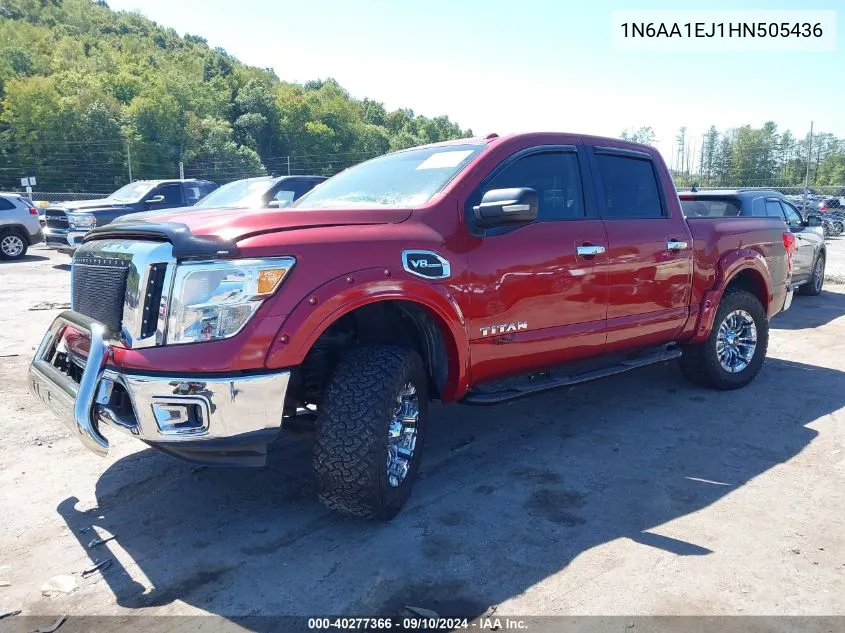 2017 Nissan Titan S VIN: 1N6AA1EJ1HN505436 Lot: 40277366