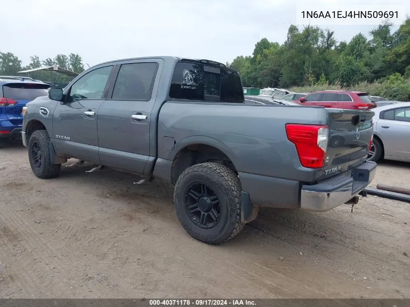 2017 Nissan Titan Sv VIN: 1N6AA1EJ4HN509691 Lot: 40371178