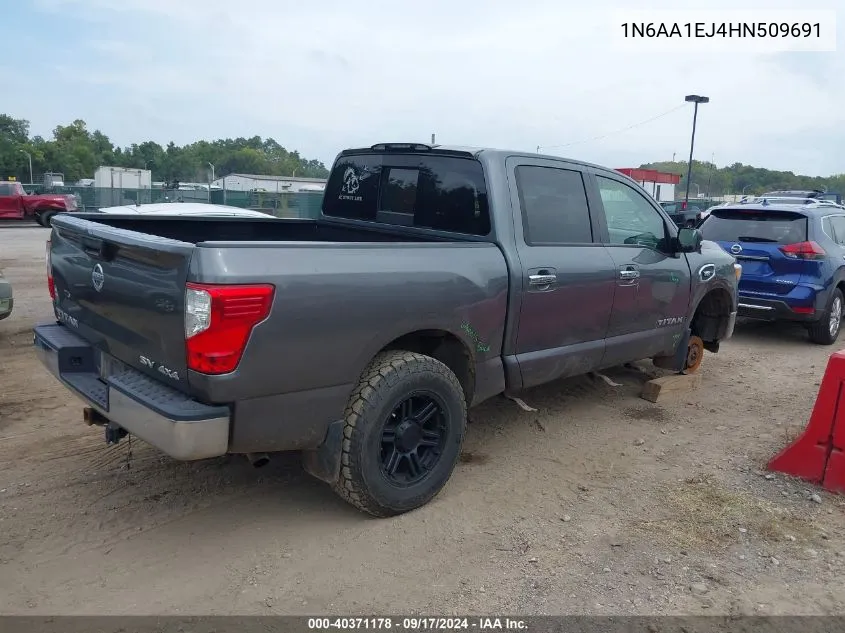 2017 Nissan Titan Sv VIN: 1N6AA1EJ4HN509691 Lot: 40371178