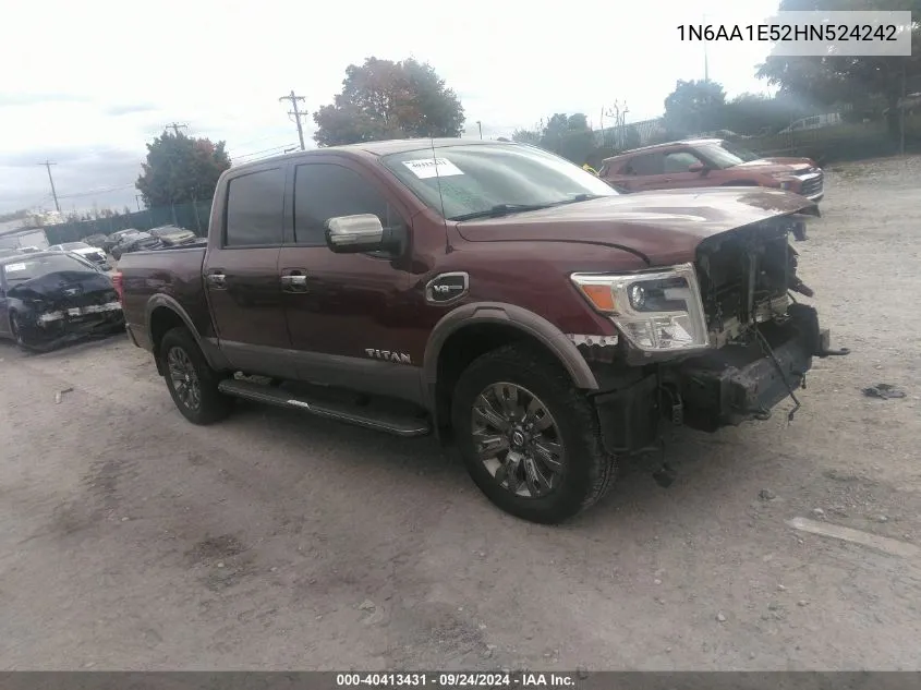 2017 Nissan Titan Platinum Reserve VIN: 1N6AA1E52HN524242 Lot: 40413431