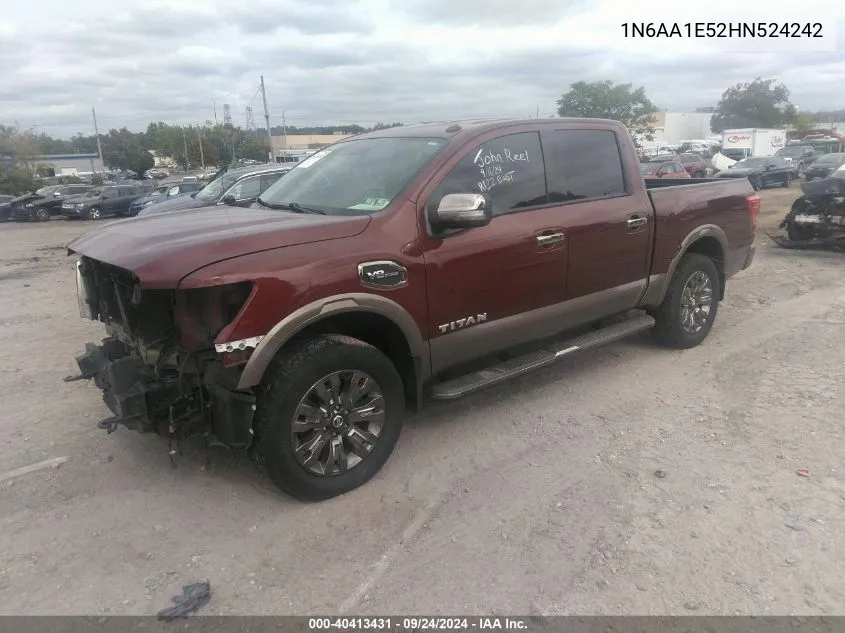 2017 Nissan Titan Platinum Reserve VIN: 1N6AA1E52HN524242 Lot: 40413431