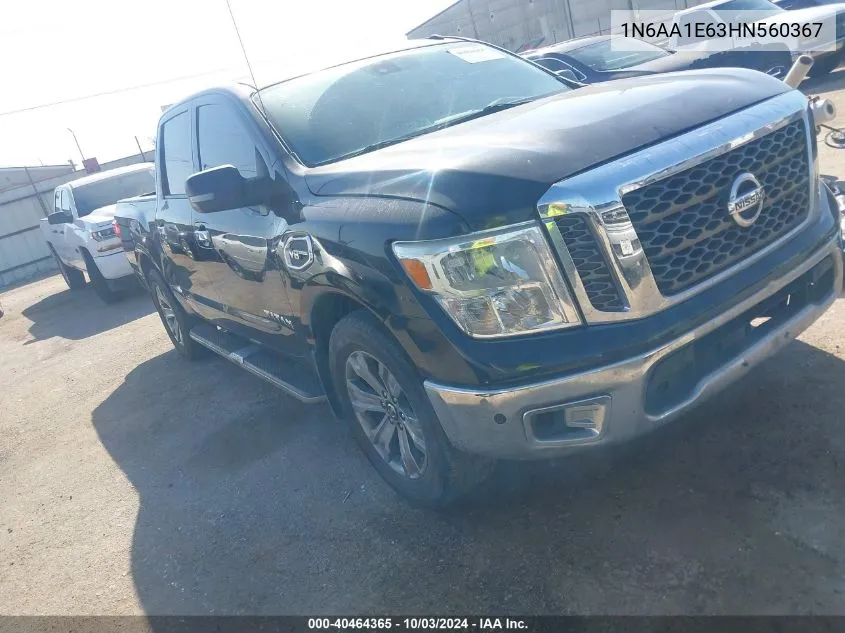 2017 Nissan Titan Sv VIN: 1N6AA1E63HN560367 Lot: 40464365