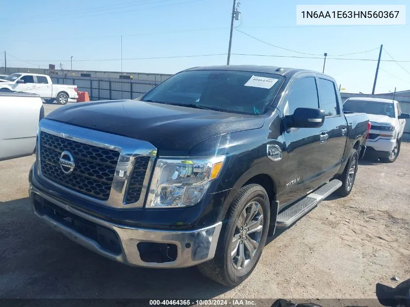 2017 Nissan Titan Sv VIN: 1N6AA1E63HN560367 Lot: 40464365