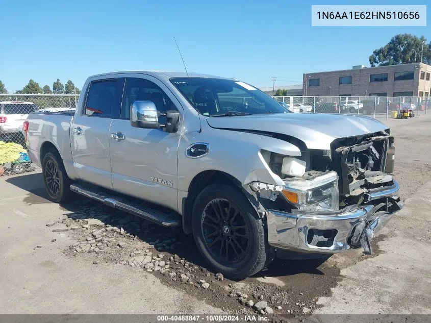 2017 Nissan Titan Sl VIN: 1N6AA1E62HN510656 Lot: 40488847