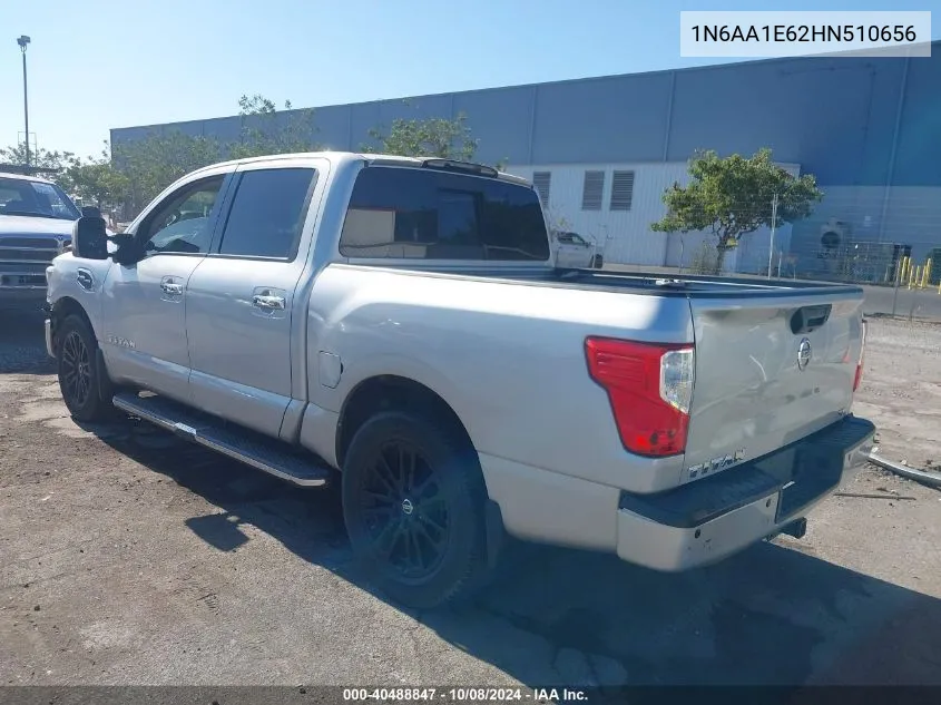 2017 Nissan Titan Sl VIN: 1N6AA1E62HN510656 Lot: 40488847