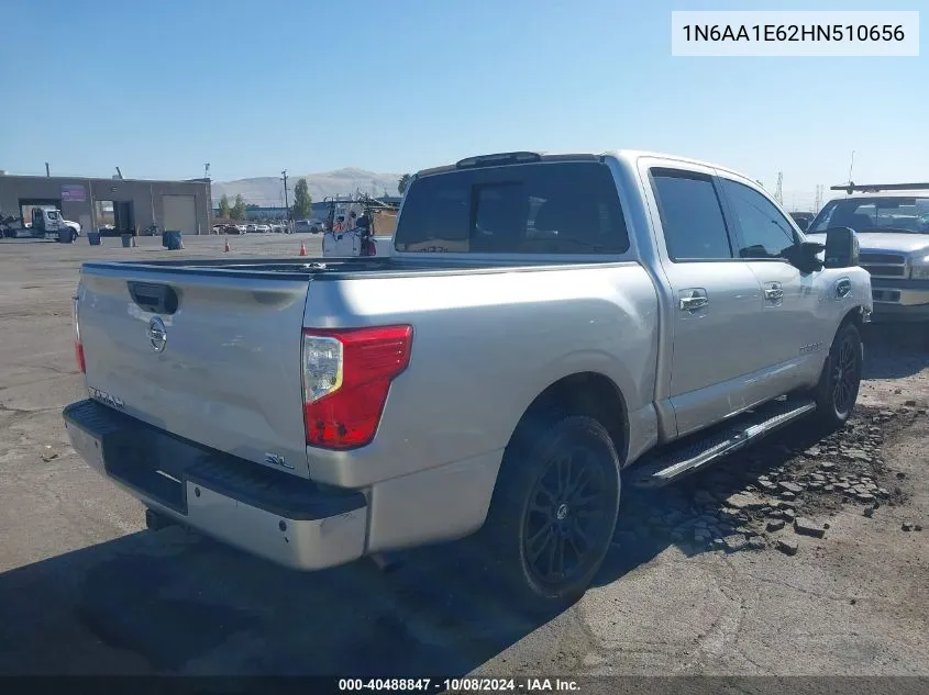 2017 Nissan Titan Sl VIN: 1N6AA1E62HN510656 Lot: 40488847