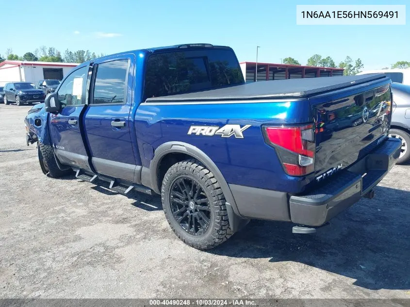 2017 Nissan Titan Pro-4X VIN: 1N6AA1E56HN569491 Lot: 40490248