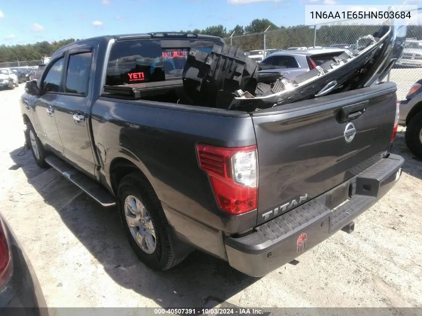 2017 Nissan Titan Sv VIN: 1N6AA1E65HN503684 Lot: 40507391