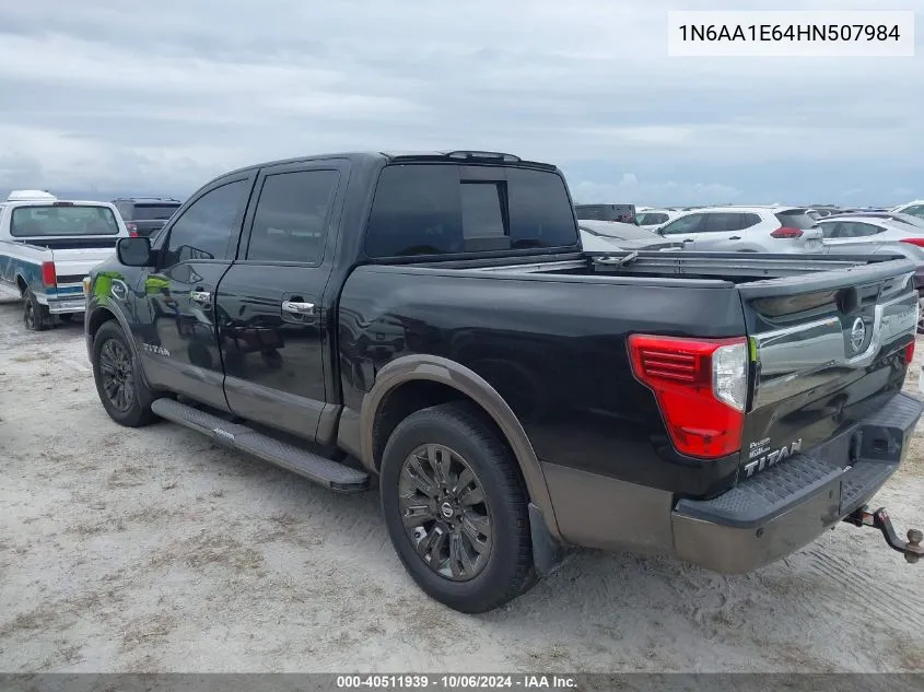 2017 Nissan Titan Sv/Sl/Platinum Reserve VIN: 1N6AA1E64HN507984 Lot: 40511939