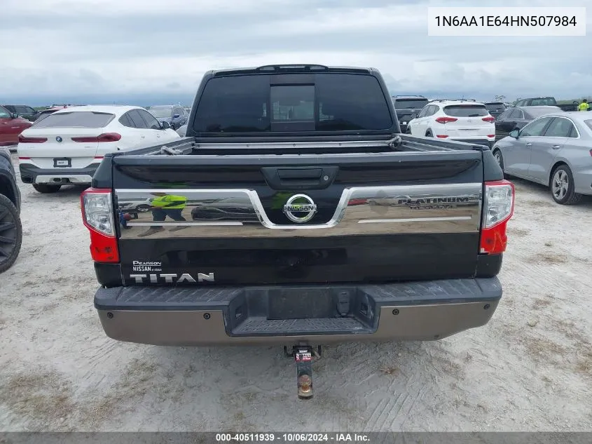 2017 Nissan Titan Sv/Sl/Platinum Reserve VIN: 1N6AA1E64HN507984 Lot: 40511939