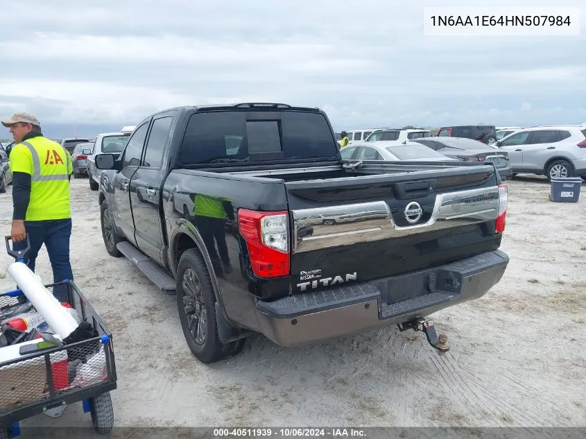 2017 Nissan Titan Sv/Sl/Platinum Reserve VIN: 1N6AA1E64HN507984 Lot: 40511939