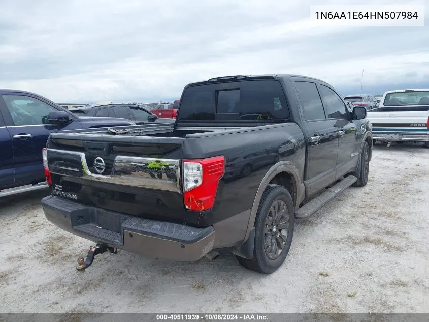 2017 Nissan Titan Sv/Sl/Platinum Reserve VIN: 1N6AA1E64HN507984 Lot: 40511939