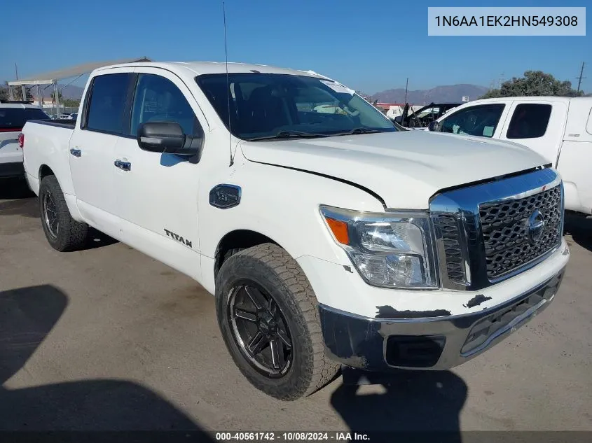 2017 Nissan Titan Sv VIN: 1N6AA1EK2HN549308 Lot: 40561742