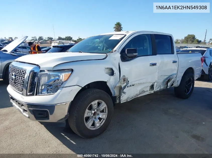 2017 Nissan Titan Sv VIN: 1N6AA1EK2HN549308 Lot: 40561742