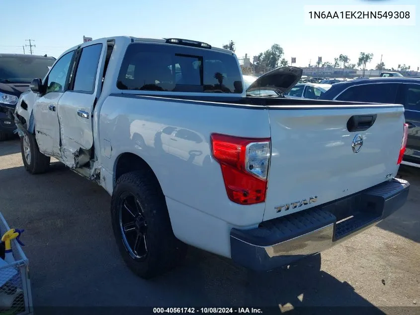 2017 Nissan Titan Sv VIN: 1N6AA1EK2HN549308 Lot: 40561742