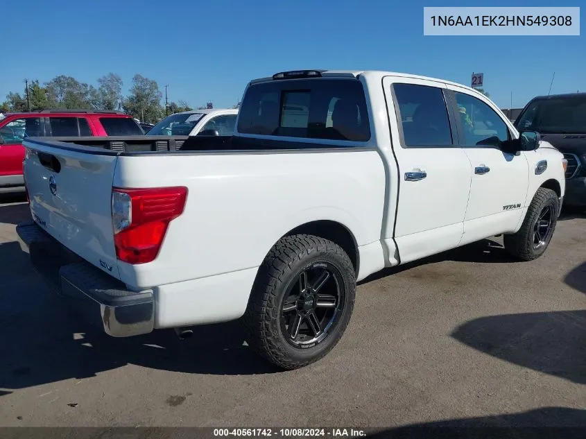 2017 Nissan Titan Sv VIN: 1N6AA1EK2HN549308 Lot: 40561742