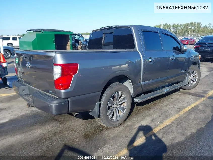 2017 Nissan Titan Sl VIN: 1N6AA1E6XHN561032 Lot: 40570511