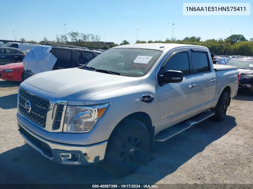 2017 Nissan Titan Sv VIN: 1N6AA1E51HN575411 Lot: 40587399