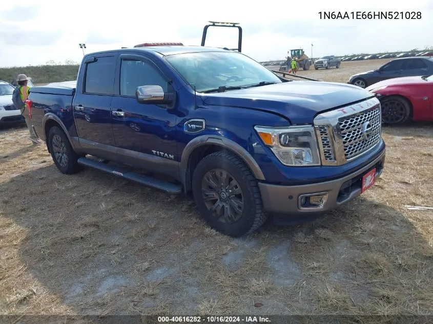 2017 Nissan Titan Platinum Reserve VIN: 1N6AA1E66HN521028 Lot: 40616282