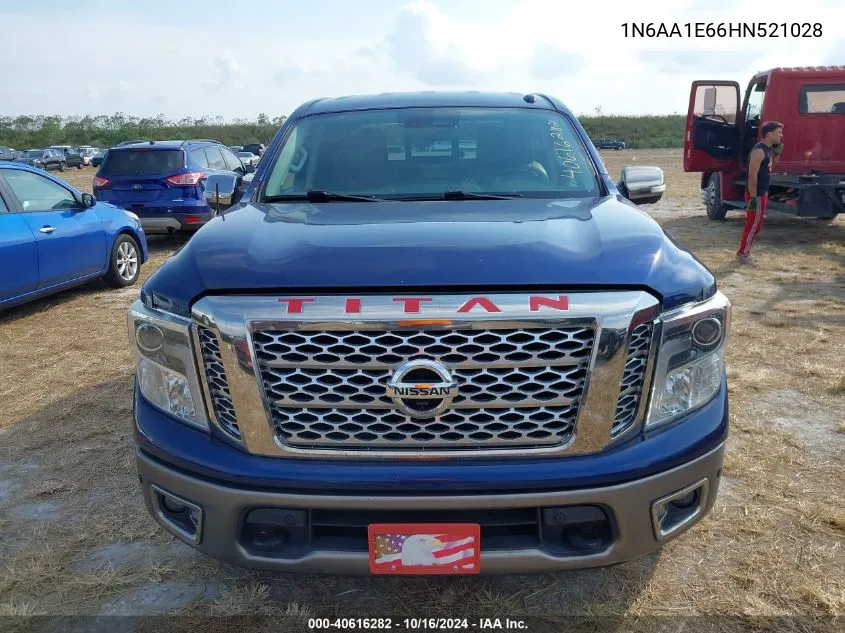 2017 Nissan Titan Platinum Reserve VIN: 1N6AA1E66HN521028 Lot: 40616282