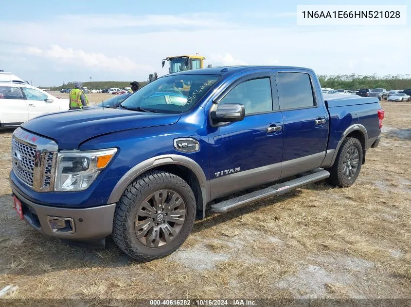 2017 Nissan Titan Platinum Reserve VIN: 1N6AA1E66HN521028 Lot: 40616282