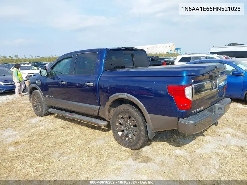 2017 Nissan Titan Platinum Reserve VIN: 1N6AA1E66HN521028 Lot: 40616282