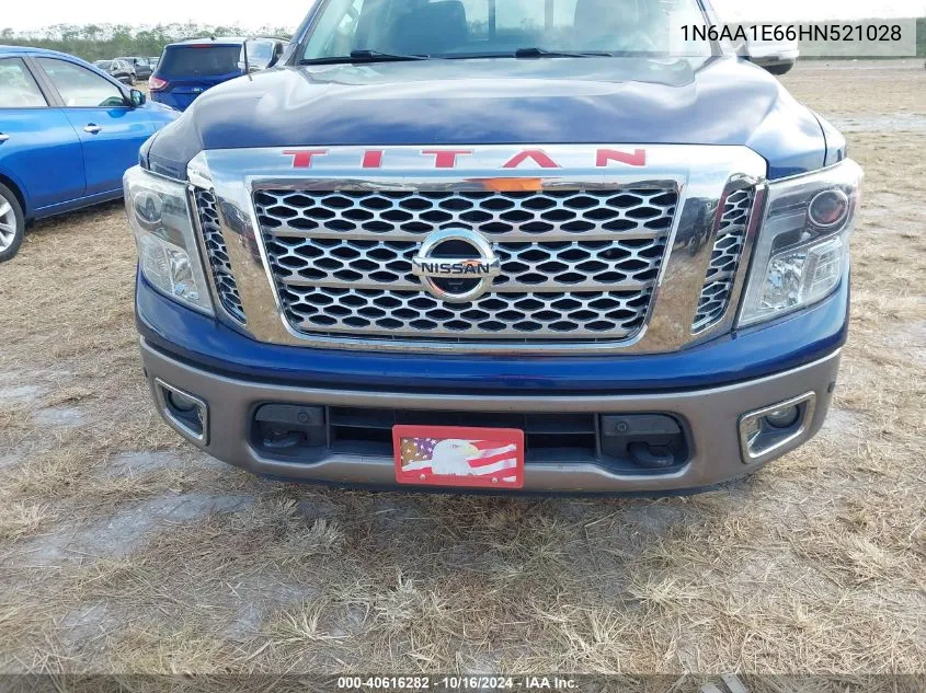 2017 Nissan Titan Platinum Reserve VIN: 1N6AA1E66HN521028 Lot: 40616282