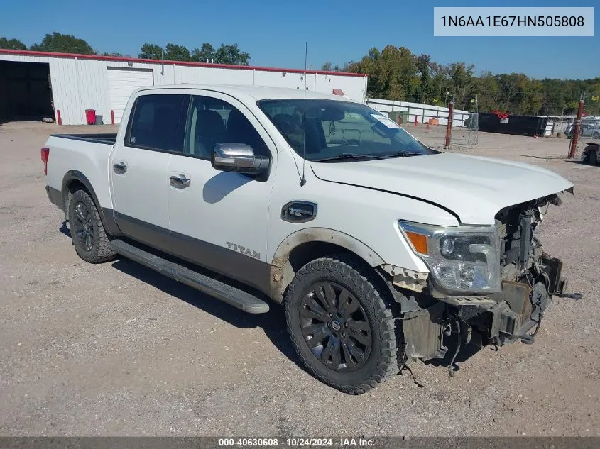 2017 Nissan Titan Platinum Reserve VIN: 1N6AA1E67HN505808 Lot: 40630608