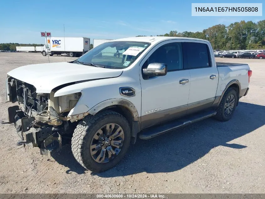 2017 Nissan Titan Platinum Reserve VIN: 1N6AA1E67HN505808 Lot: 40630608