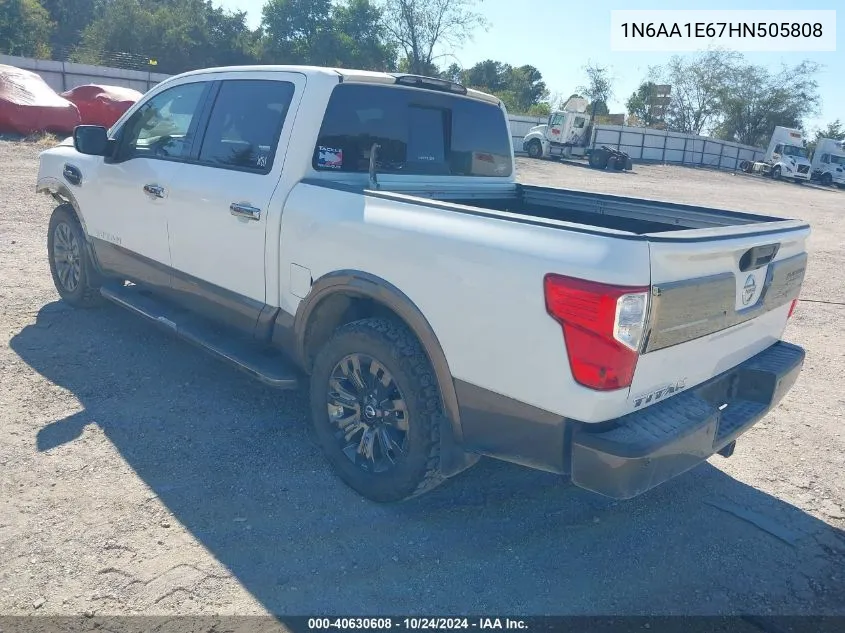 2017 Nissan Titan Platinum Reserve VIN: 1N6AA1E67HN505808 Lot: 40630608