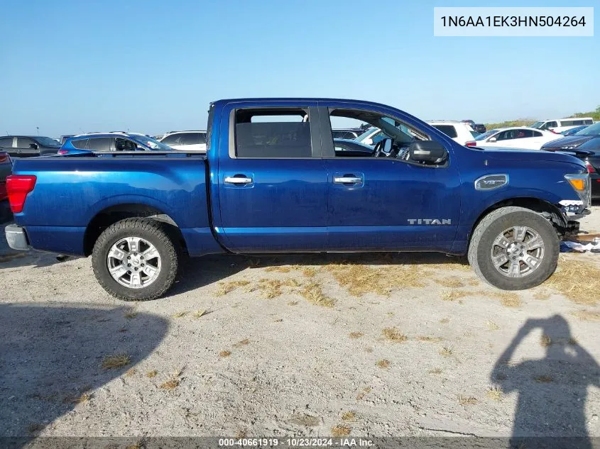 2017 Nissan Titan Sv VIN: 1N6AA1EK3HN504264 Lot: 40661919