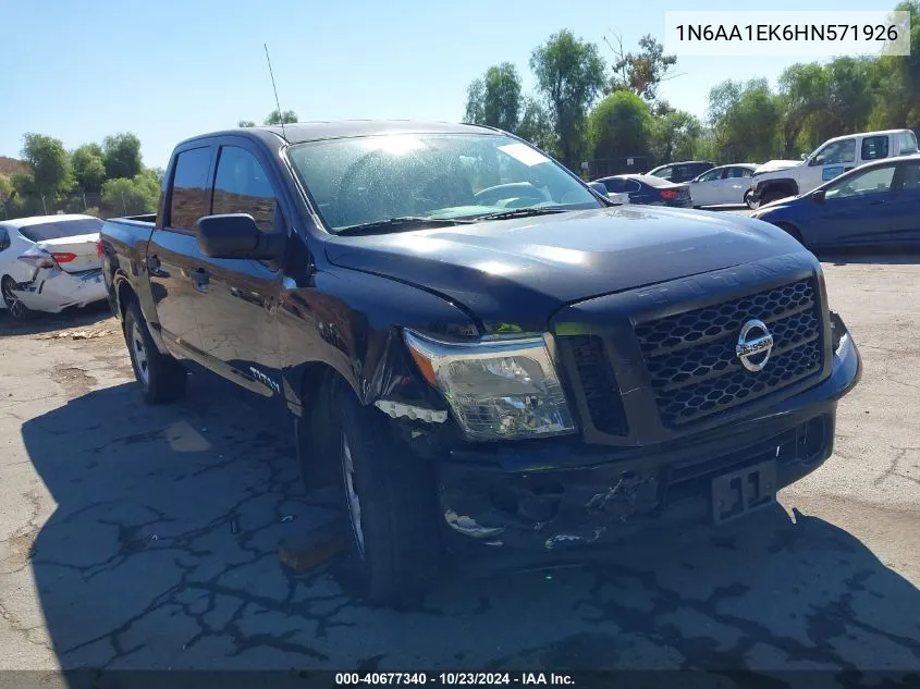 2017 Nissan Titan S VIN: 1N6AA1EK6HN571926 Lot: 40677340