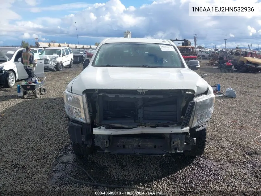 2017 Nissan Titan Sv VIN: 1N6AA1EJ2HN532936 Lot: 40685013