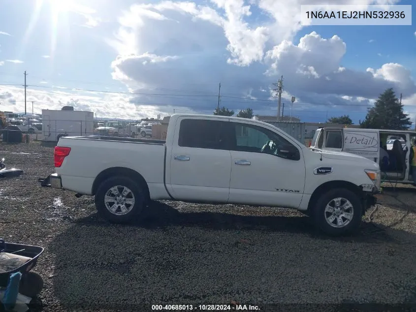 2017 Nissan Titan Sv VIN: 1N6AA1EJ2HN532936 Lot: 40685013