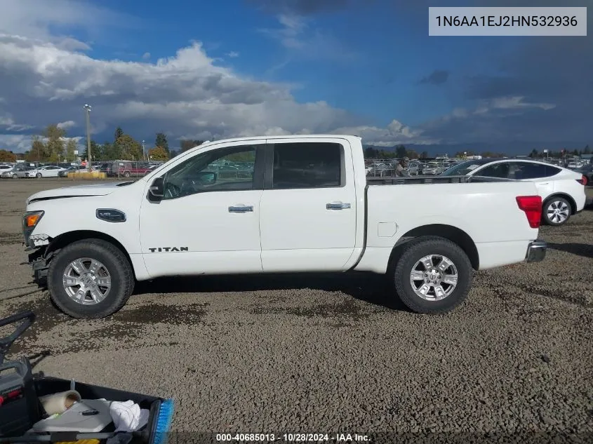 2017 Nissan Titan Sv VIN: 1N6AA1EJ2HN532936 Lot: 40685013