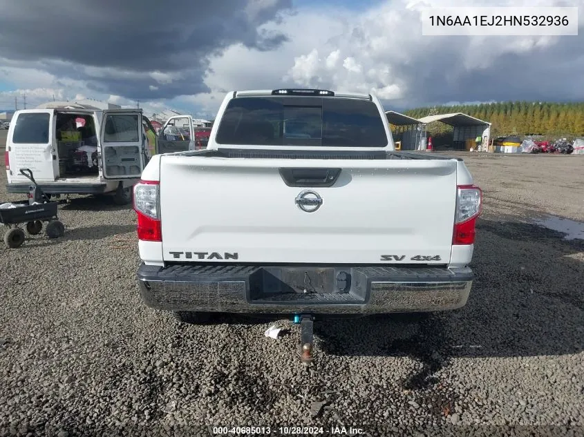 2017 Nissan Titan Sv VIN: 1N6AA1EJ2HN532936 Lot: 40685013