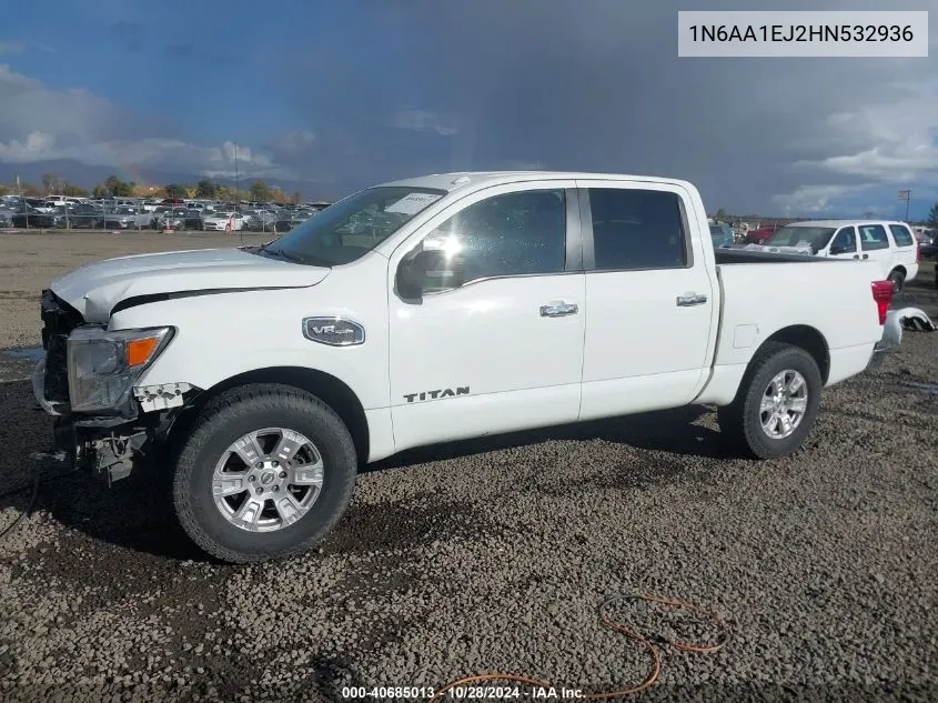 2017 Nissan Titan Sv VIN: 1N6AA1EJ2HN532936 Lot: 40685013