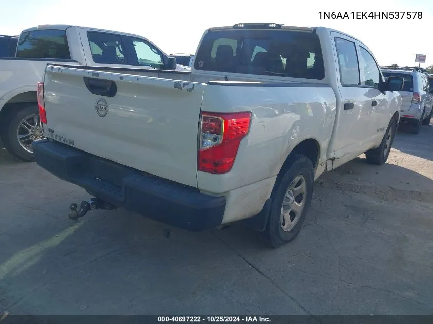 2017 Nissan Titan S VIN: 1N6AA1EK4HN537578 Lot: 40697222