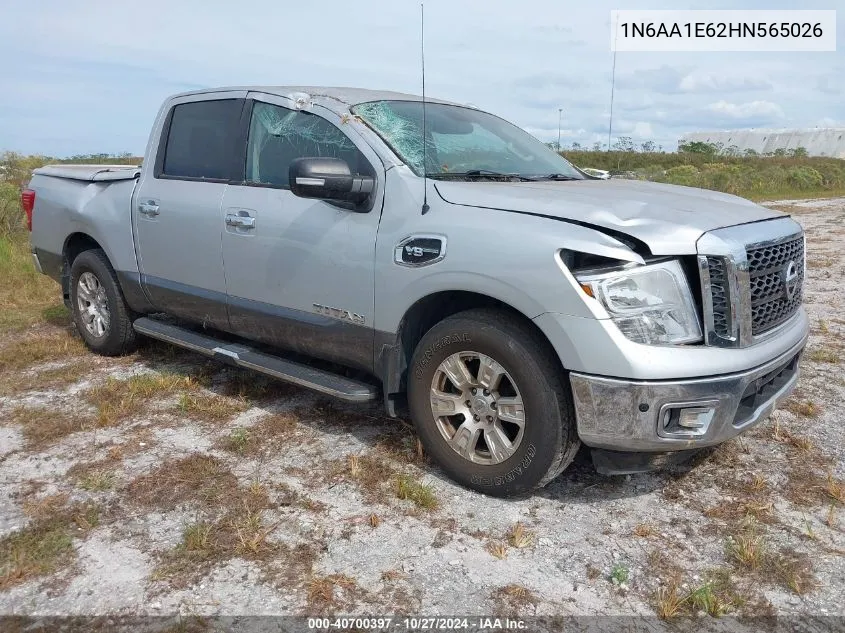 2017 Nissan Titan Sv VIN: 1N6AA1E62HN565026 Lot: 40700397