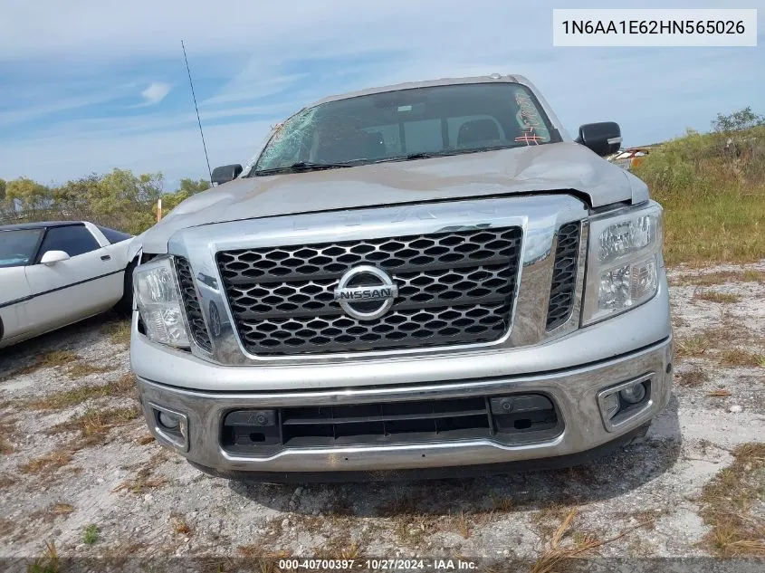 2017 Nissan Titan Sv VIN: 1N6AA1E62HN565026 Lot: 40700397