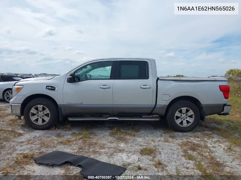 2017 Nissan Titan Sv VIN: 1N6AA1E62HN565026 Lot: 40700397