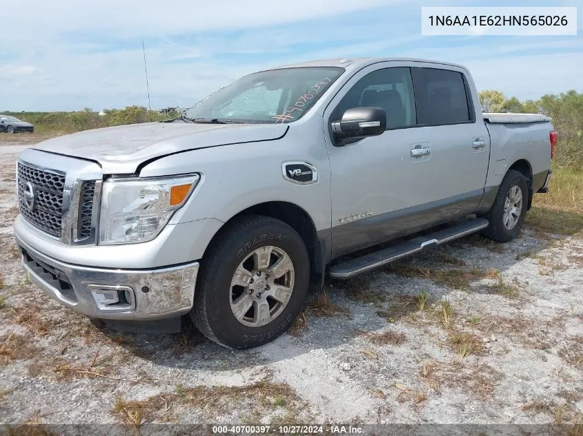 2017 Nissan Titan Sv VIN: 1N6AA1E62HN565026 Lot: 40700397