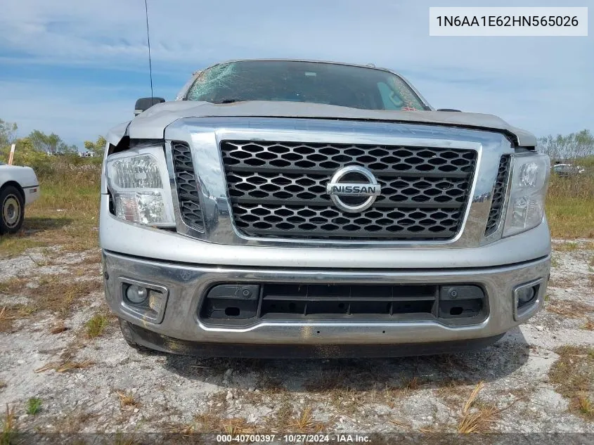 2017 Nissan Titan Sv VIN: 1N6AA1E62HN565026 Lot: 40700397